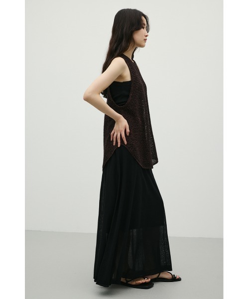 STYLEMIXER（スタイルミキサー）の「ドライニットシアースカート（スカート・レディース・ブラウン/ホワイト/ブラック・SMALL/MEDIUM）」の13枚目の写真