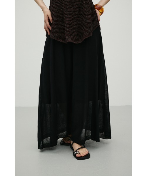 STYLEMIXER（スタイルミキサー）の「ドライニットシアースカート（スカート・レディース・ブラウン/ホワイト/ブラック・SMALL/MEDIUM）」の14枚目の写真