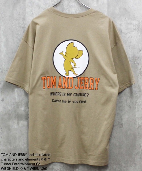 Tom＆Jerry（トムアンドジェリー）の「トムジェリ　Tシャツ（Tシャツ/カットソー・メンズ・ダークグリーン/グレー系その他3/ホワイト系その他3/オフホワイト/ベージュ/ホワイト系その他/グレー系その他2/ネイビー/ベージュ系その他2/ベージュ系その他3/グリーン系その他/ホワイト系その他2/ブルー系その他/チャコールグレー/ベージュ系その他/グレー系その他・L/M/XL）」の9枚目の写真