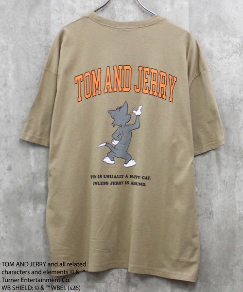 Tom＆Jerry（トムアンドジェリー）の「トムジェリ　Tシャツ（Tシャツ/カットソー・メンズ・ダークグリーン/グレー系その他3/ホワイト系その他3/オフホワイト/ベージュ/ホワイト系その他/グレー系その他2/ネイビー/ベージュ系その他2/ベージュ系その他3/グリーン系その他/ホワイト系その他2/ブルー系その他/チャコールグレー/ベージュ系その他/グレー系その他・L/M/XL）」の10枚目の写真