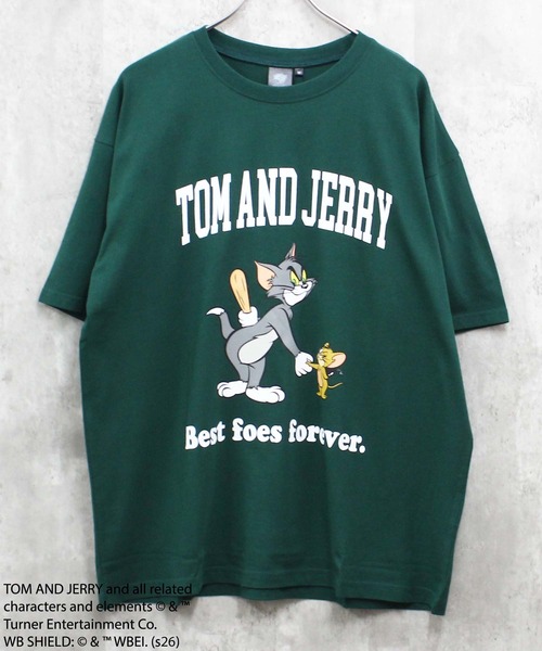 Tom＆Jerry（トムアンドジェリー）の「トムジェリ　Tシャツ（Tシャツ/カットソー・メンズ・ダークグリーン/グレー系その他3/ホワイト系その他3/オフホワイト/ベージュ/ホワイト系その他/グレー系その他2/ネイビー/ベージュ系その他2/ベージュ系その他3/グリーン系その他/ホワイト系その他2/ブルー系その他/チャコールグレー/ベージュ系その他/グレー系その他・L/M/XL）」の14枚目の写真