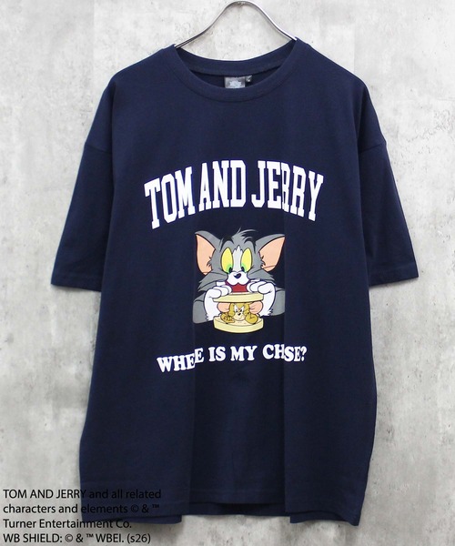 Tom＆Jerry（トムアンドジェリー）の「トムジェリ　Tシャツ（Tシャツ/カットソー・メンズ・ダークグリーン/グレー系その他3/ホワイト系その他3/オフホワイト/ベージュ/ホワイト系その他/グレー系その他2/ネイビー/ベージュ系その他2/ベージュ系その他3/グリーン系その他/ホワイト系その他2/ブルー系その他/チャコールグレー/ベージュ系その他/グレー系その他・L/M/XL）」の16枚目の写真