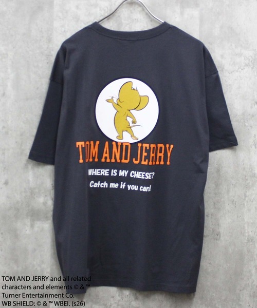 Tom＆Jerry（トムアンドジェリー）の「トムジェリ　Tシャツ（Tシャツ/カットソー・メンズ・ダークグリーン/グレー系その他3/ホワイト系その他3/オフホワイト/ベージュ/ホワイト系その他/グレー系その他2/ネイビー/ベージュ系その他2/ベージュ系その他3/グリーン系その他/ホワイト系その他2/ブルー系その他/チャコールグレー/ベージュ系その他/グレー系その他・L/M/XL）」の5枚目の写真