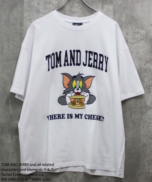 Tom＆Jerry（トムアンドジェリー）の「トムジェリ　Tシャツ（Tシャツ/カットソー・メンズ・ダークグリーン/グレー系その他3/ホワイト系その他3/オフホワイト/ベージュ/ホワイト系その他/グレー系その他2/ネイビー/ベージュ系その他2/ベージュ系その他3/グリーン系その他/ホワイト系その他2/ブルー系その他/チャコールグレー/ベージュ系その他/グレー系その他・L/M/XL）」の3枚目の写真