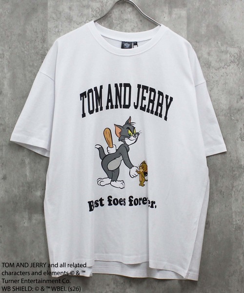 Tom＆Jerry（トムアンドジェリー）の「トムジェリ　Tシャツ（Tシャツ/カットソー・メンズ・ダークグリーン/グレー系その他3/ホワイト系その他3/オフホワイト/ベージュ/ホワイト系その他/グレー系その他2/ネイビー/ベージュ系その他2/ベージュ系その他3/グリーン系その他/ホワイト系その他2/ブルー系その他/チャコールグレー/ベージュ系その他/グレー系その他・L/M/XL）」の4枚目の写真