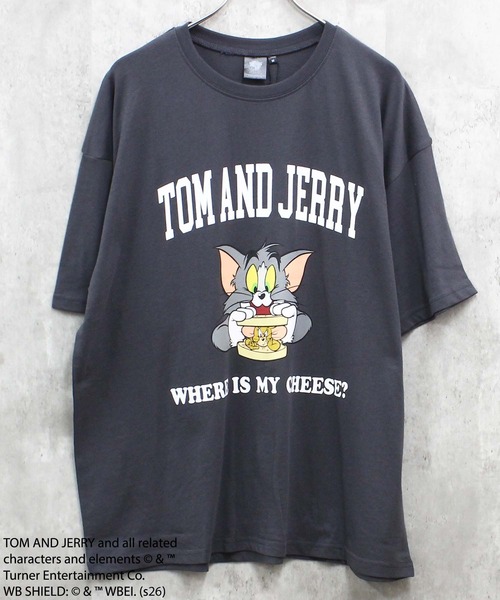 Tom＆Jerry（トムアンドジェリー）の「トムジェリ　Tシャツ（Tシャツ/カットソー・メンズ・ダークグリーン/グレー系その他3/ホワイト系その他3/オフホワイト/ベージュ/ホワイト系その他/グレー系その他2/ネイビー/ベージュ系その他2/ベージュ系その他3/グリーン系その他/ホワイト系その他2/ブルー系その他/チャコールグレー/ベージュ系その他/グレー系その他・L/M/XL）」の7枚目の写真
