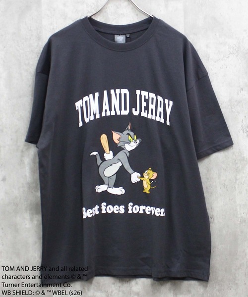 Tom＆Jerry（トムアンドジェリー）の「トムジェリ　Tシャツ（Tシャツ/カットソー・メンズ・ダークグリーン/グレー系その他3/ホワイト系その他3/オフホワイト/ベージュ/ホワイト系その他/グレー系その他2/ネイビー/ベージュ系その他2/ベージュ系その他3/グリーン系その他/ホワイト系その他2/ブルー系その他/チャコールグレー/ベージュ系その他/グレー系その他・L/M/XL）」の8枚目の写真