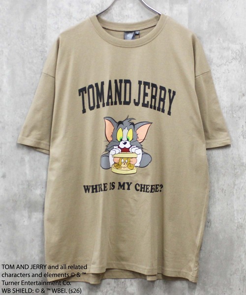 Tom＆Jerry（トムアンドジェリー）の「トムジェリ　Tシャツ（Tシャツ/カットソー・メンズ・ダークグリーン/グレー系その他3/ホワイト系その他3/オフホワイト/ベージュ/ホワイト系その他/グレー系その他2/ネイビー/ベージュ系その他2/ベージュ系その他3/グリーン系その他/ホワイト系その他2/ブルー系その他/チャコールグレー/ベージュ系その他/グレー系その他・L/M/XL）」の11枚目の写真