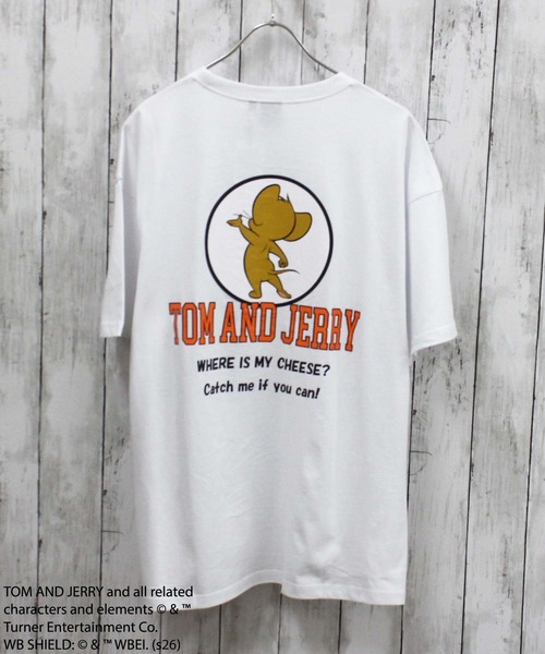 Tom＆Jerry（トムアンドジェリー）の「トムジェリ　Tシャツ（Tシャツ/カットソー・メンズ・ダークグリーン/グレー系その他3/ホワイト系その他3/オフホワイト/ベージュ/ホワイト系その他/グレー系その他2/ネイビー/ベージュ系その他2/ベージュ系その他3/グリーン系その他/ホワイト系その他2/ブルー系その他/チャコールグレー/ベージュ系その他/グレー系その他・L/M/XL）」の17枚目の写真