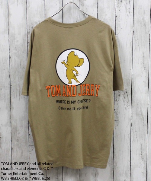 Tom＆Jerry（トムアンドジェリー）の「トムジェリ　Tシャツ（Tシャツ/カットソー・メンズ・ダークグリーン/グレー系その他3/ホワイト系その他3/オフホワイト/ベージュ/ホワイト系その他/グレー系その他2/ネイビー/ベージュ系その他2/ベージュ系その他3/グリーン系その他/ホワイト系その他2/ブルー系その他/チャコールグレー/ベージュ系その他/グレー系その他・L/M/XL）」の19枚目の写真
