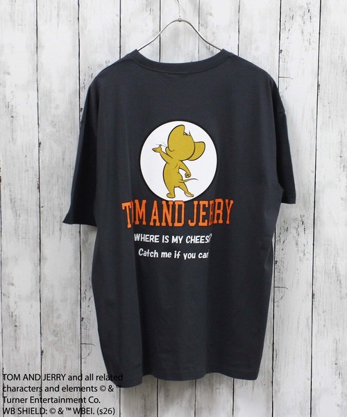 Tom＆Jerry（トムアンドジェリー）の「トムジェリ　Tシャツ（Tシャツ/カットソー・メンズ・ダークグリーン/グレー系その他3/ホワイト系その他3/オフホワイト/ベージュ/ホワイト系その他/グレー系その他2/ネイビー/ベージュ系その他2/ベージュ系その他3/グリーン系その他/ホワイト系その他2/ブルー系その他/チャコールグレー/ベージュ系その他/グレー系その他・L/M/XL）」の22枚目の写真