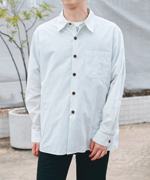 CONZ（コンズ）の「L/S SHIRT（シャツ/ブラウス・メンズ・ライトグレー/オレンジ/グリーン/ライトブルー・1/2）」の3枚目の写真