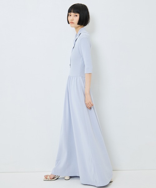 STUDIOUS（ステュディオス）の「【STUDIOUS/ステュディオス】Sailor Collar Knit Dress/セイラ―カラーニットドレス/ウォッシャブル（ワンピース・レディース・サックスブルー/ブラック・2/1）」の12枚目の写真