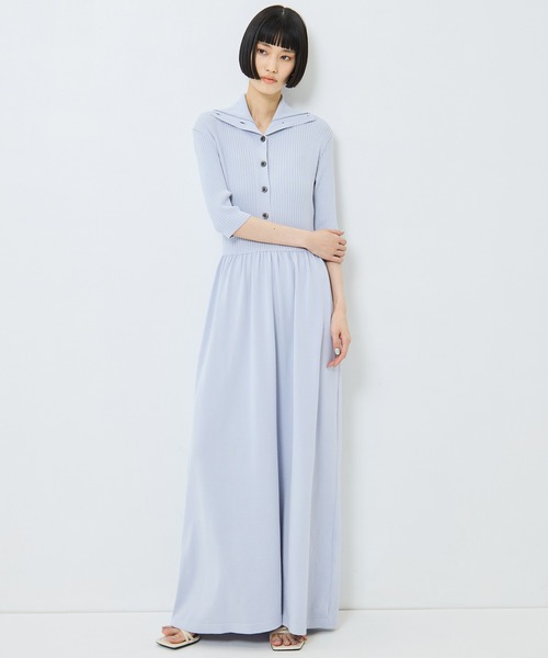 STUDIOUS（ステュディオス）の「【STUDIOUS/ステュディオス】Sailor Collar Knit Dress/セイラ―カラーニットドレス/ウォッシャブル（ワンピース・レディース・サックスブルー/ブラック・2/1）」の11枚目の写真