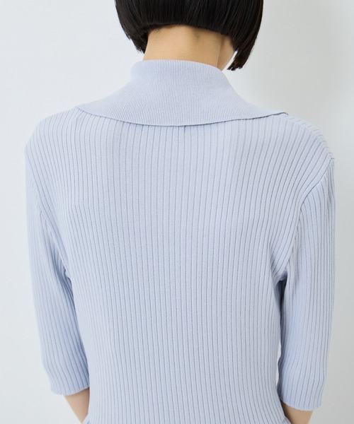 STUDIOUS（ステュディオス）の「【STUDIOUS/ステュディオス】Sailor Collar Knit Dress/セイラ―カラーニットドレス/ウォッシャブル（ワンピース・レディース・サックスブルー/ブラック・2/1）」の18枚目の写真