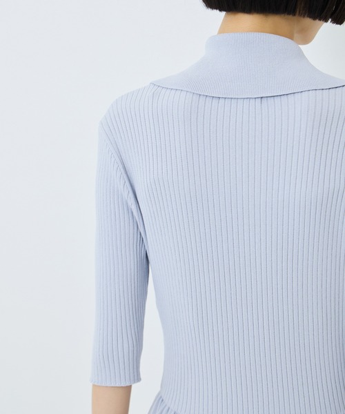 STUDIOUS（ステュディオス）の「【STUDIOUS/ステュディオス】Sailor Collar Knit Dress/セイラ―カラーニットドレス/ウォッシャブル（ワンピース・レディース・サックスブルー/ブラック・2/1）」の19枚目の写真