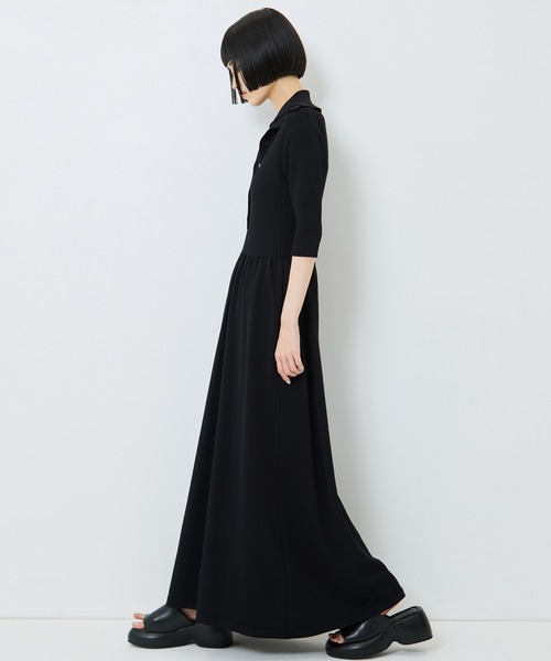 STUDIOUS（ステュディオス）の「【STUDIOUS/ステュディオス】Sailor Collar Knit Dress/セイラ―カラーニットドレス/ウォッシャブル（ワンピース・レディース・サックスブルー/ブラック・2/1）」の8枚目の写真