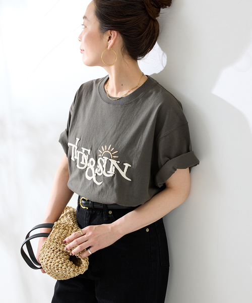 B.C STOCK(ベーセーストック)の「Tropical Embroidery Tシャツ(Tシャツ/カットソー・メンズ・ホワイト/ブラック系その他/ネイビー・LARGE/MEDIUM)」の11枚目の写真