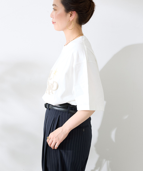 B.C STOCK(ベーセーストック)の「Tropical Embroidery Tシャツ(Tシャツ/カットソー・メンズ・ホワイト/ブラック系その他/ネイビー・LARGE/MEDIUM)」の22枚目の写真
