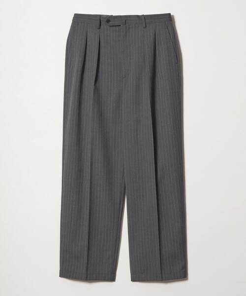 Steven Alan(スティーブンアラン)の「<Steven Alan> TW ストライプ イン ツープリーツ ドレス トラウザーズ II(スラックス・メンズ・グレー・XL/L/M/S)」の1枚目の写真