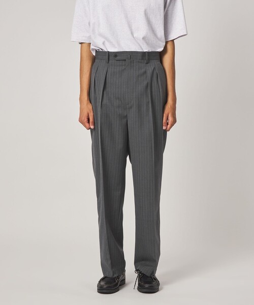Steven Alan(スティーブンアラン)の「<Steven Alan> TW ストライプ イン ツープリーツ ドレス トラウザーズ II(スラックス・メンズ・グレー・XL/L/M/S)」の20枚目の写真