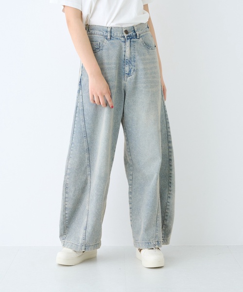 LOVETOXIC（ラブトキシック）の「【LTXC/接触冷感】バルーンデニムパンツ（デニムパンツ・キッズ・ブルー/グレー/サックスブルー・S:140cm/L:160cm/M:150cm/130cm）」の3枚目の写真