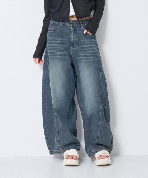 LOVETOXIC（ラブトキシック）の「【LTXC/接触冷感】バルーンデニムパンツ（デニムパンツ・キッズ・ブルー/グレー/サックスブルー・S:140cm/L:160cm/M:150cm/130cm）」の7枚目の写真