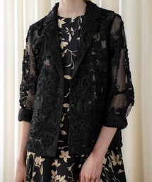 WILLFULLY（ウィルフリー）の「cord embroidery mesh lace shirt JK（その他アウター）」