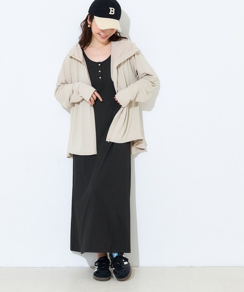 coca(coca)(コカ)の「\速乾・防シワ/リブボタンワンピース(ワンピース・レディース・ブラック/ブラウン・L/M/S)」の14枚目の写真