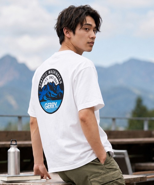 GERRY(ジェリー)の「GERRY ジェリー メンズ半袖Tシャツ デザインロゴ バックプリント(Tシャツ/カットソー・メンズ・アッシュグレー/ブラック/ホワイト・M/L/XL)」の2枚目の写真