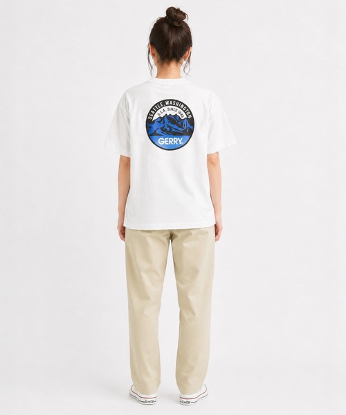 GERRY(ジェリー)の「GERRY ジェリー メンズ半袖Tシャツ デザインロゴ バックプリント(Tシャツ/カットソー・メンズ・アッシュグレー/ブラック/ホワイト・M/L/XL)」の12枚目の写真