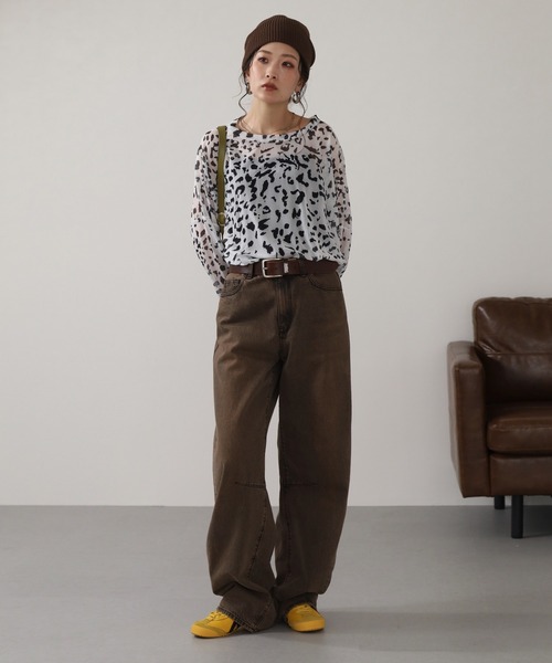 crossi（クロッシー）の「チュールレース総柄長袖プルオーバー（Tシャツ/カットソー・レディース・ホワイト・FREE）」の7枚目の写真