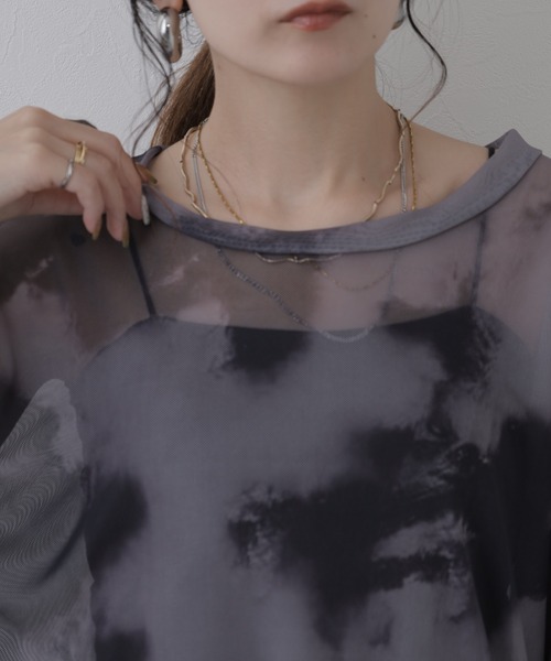 crossi（クロッシー）の「チュールレース総柄長袖プルオーバー（Tシャツ/カットソー・レディース・ホワイト・FREE）」の9枚目の写真