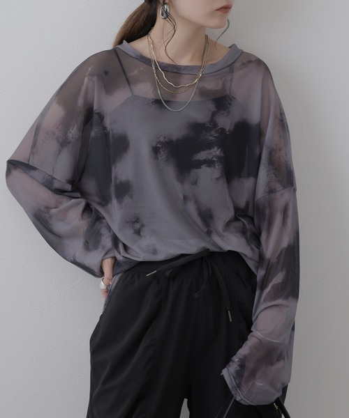 crossi（クロッシー）の「チュールレース総柄長袖プルオーバー（Tシャツ/カットソー・レディース・ホワイト・FREE）」の15枚目の写真
