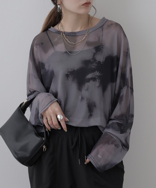 crossi（クロッシー）の「チュールレース総柄長袖プルオーバー（Tシャツ/カットソー・レディース・ホワイト・FREE）」の22枚目の写真