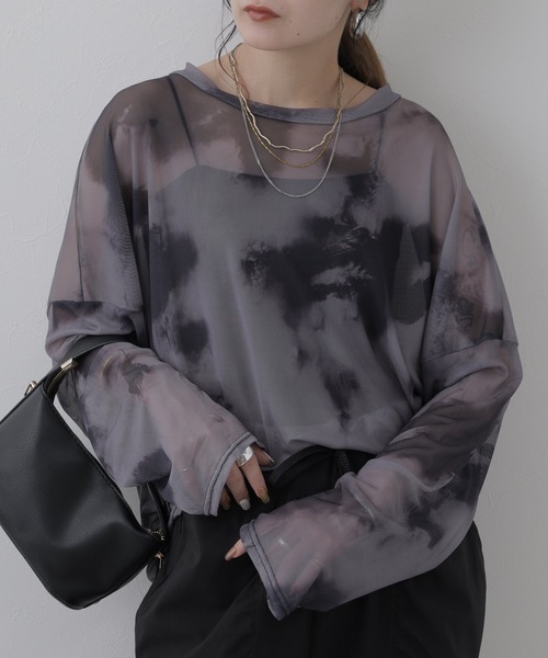 crossi（クロッシー）の「チュールレース総柄長袖プルオーバー（Tシャツ/カットソー・レディース・ホワイト・FREE）」の21枚目の写真