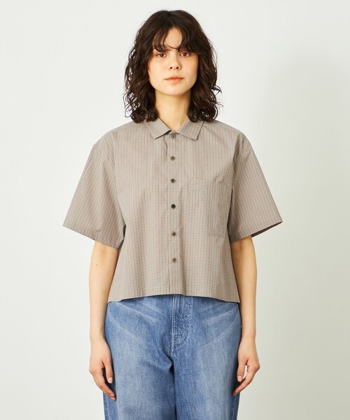 MACKINTOSH PHILOSOPHY(マッキントッシュ フィロソフィー)の「GREY LABEL チェックショートスリーブシャツ(シャツ/ブラウス・レディース・ブラック/ベージュ系その他・2/6)」の5枚目の写真
