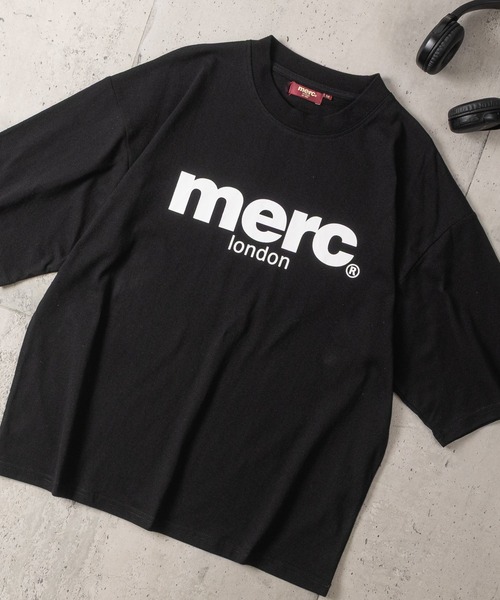 merc london(メルクロンドン)の「【8】〔merc london/メルクロンドン〕フロントロゴ&オーバルロゴ クルーネックハーフスリーブTシャツ(Tシャツ/カットソー・メンズ・ネイビー系2/ネイビー系1/ブラック系2/ブラック系1/ホワイト系2/ホワイト系1・LARGE/MEDIUM)」の4枚目の写真
