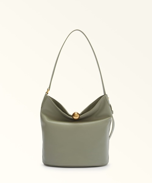 FURLA(フルラ)の「フルラ スフェラ ソフト (Furla Sfera Soft) バケットバッグ(ショルダーバッグ・レディース・グレイッシュベージュ/ブラック/オリーブ・ONE SIZE)」の3枚目の写真