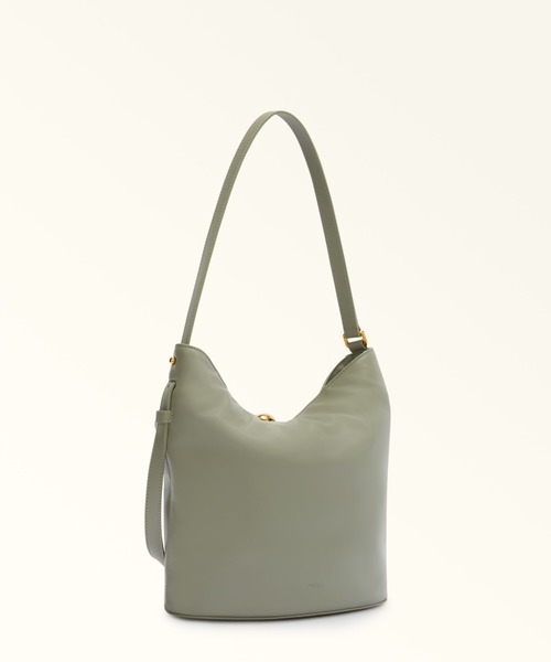 FURLA(フルラ)の「フルラ スフェラ ソフト (Furla Sfera Soft) バケットバッグ(ショルダーバッグ・レディース・グレイッシュベージュ/ブラック/オリーブ・ONE SIZE)」の13枚目の写真