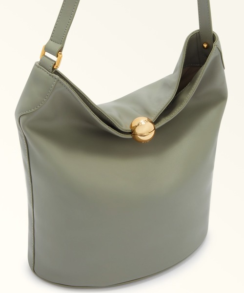 FURLA(フルラ)の「フルラ スフェラ ソフト (Furla Sfera Soft) バケットバッグ(ショルダーバッグ・レディース・グレイッシュベージュ/ブラック/オリーブ・ONE SIZE)」の15枚目の写真