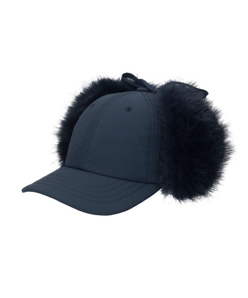 OVERRIDE(オーバーライド)の「OVERRIDE NYLON EARFLAP CAP / オーバーライド(キャップ・レディース・ネイビー/ブラウン/レッド・57~59cm)」の3枚目の写真