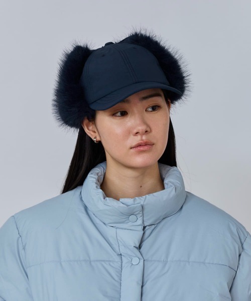 OVERRIDE(オーバーライド)の「OVERRIDE NYLON EARFLAP CAP / オーバーライド(キャップ・レディース・ネイビー/ブラウン/レッド・57~59cm)」の7枚目の写真