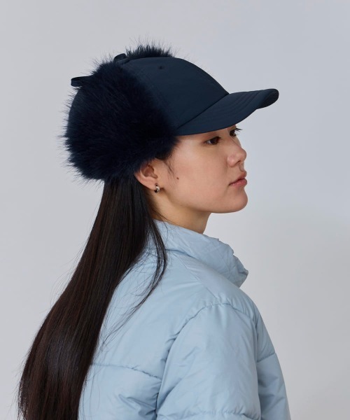 OVERRIDE(オーバーライド)の「OVERRIDE NYLON EARFLAP CAP / オーバーライド(キャップ・レディース・ネイビー/ブラウン/レッド・57~59cm)」の8枚目の写真
