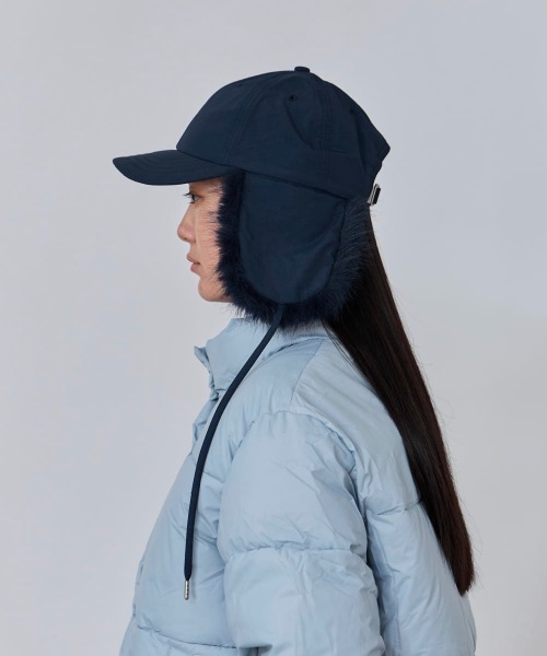 OVERRIDE(オーバーライド)の「OVERRIDE NYLON EARFLAP CAP / オーバーライド(キャップ・レディース・ネイビー/ブラウン/レッド・57~59cm)」の11枚目の写真
