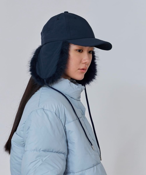 OVERRIDE(オーバーライド)の「OVERRIDE NYLON EARFLAP CAP / オーバーライド(キャップ・レディース・ネイビー/ブラウン/レッド・57~59cm)」の13枚目の写真