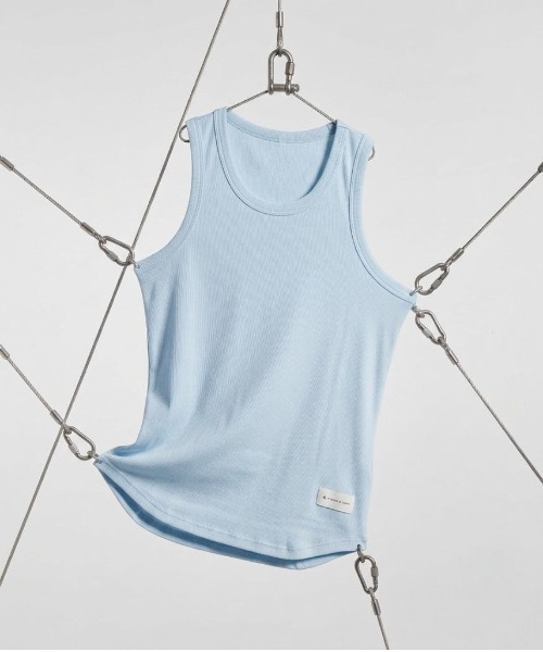 MODE COMMUTER（モードコミューター）の「[MC by HIDETAKA FUKUZONO  COLLECTION] TANK TOP（タンクトップ・メンズ・グレー/サックスブルー/ベージュ・MEDIUM/LARGE）」の3枚目の写真