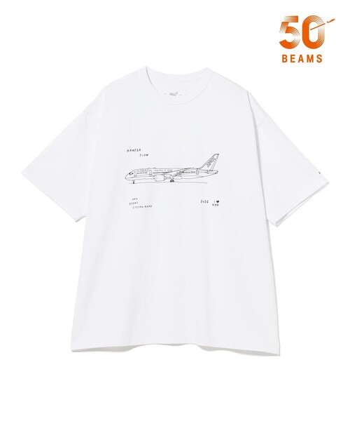 BEAMS T(ビームスティー)の「ANA × BEAMS / AIRPLANE T-Shirt(Tシャツ/カットソー・メンズ・ホワイト・M/S/L/XL)」の2枚目の写真