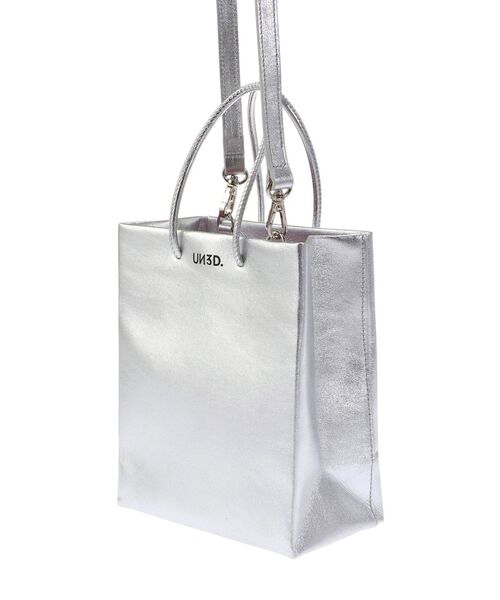 UN3D.(アンスリード)の「【UNKNOWN PRODUCTS】LEATHER PAPER BAG(ショルダーバッグ・レディース・シルバー/ブルー・FREE)」の16枚目の写真