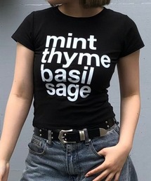【Chikashitsu +】herb logo baby tee (4color) / 【チカシツプラス】ハーブロゴコンパクト半袖Tシャツ